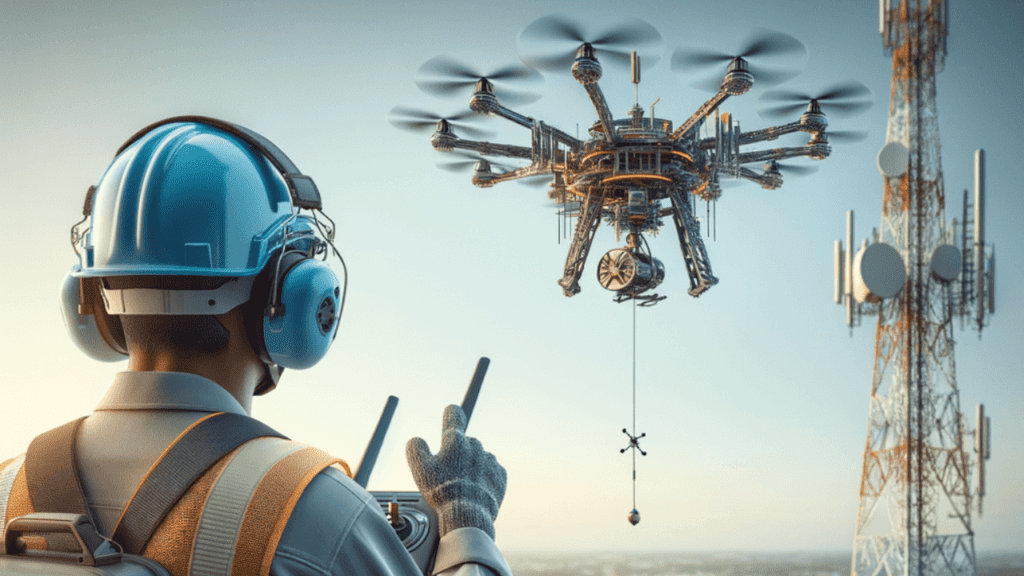 Inspeção drone torres telecom