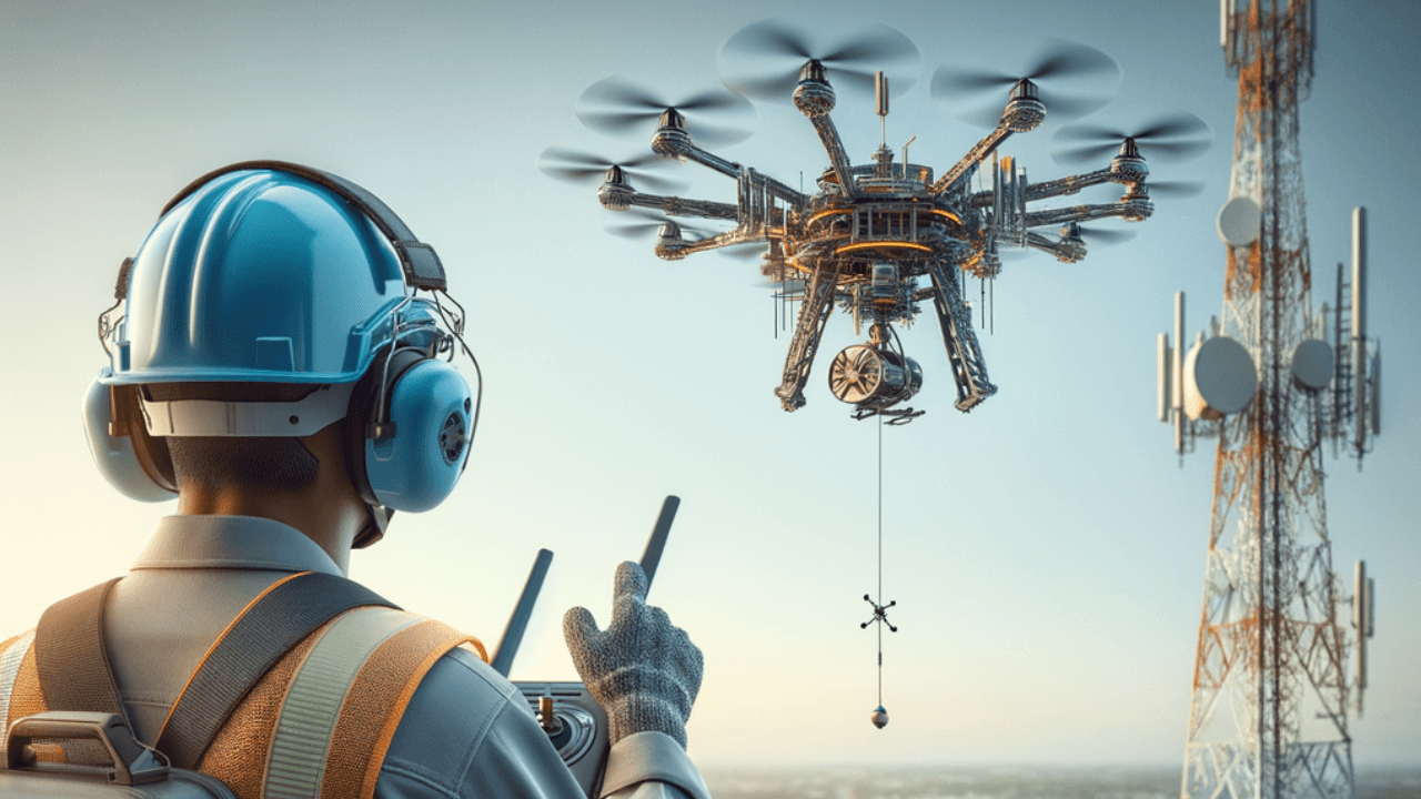 Inspeção drone torres telecom