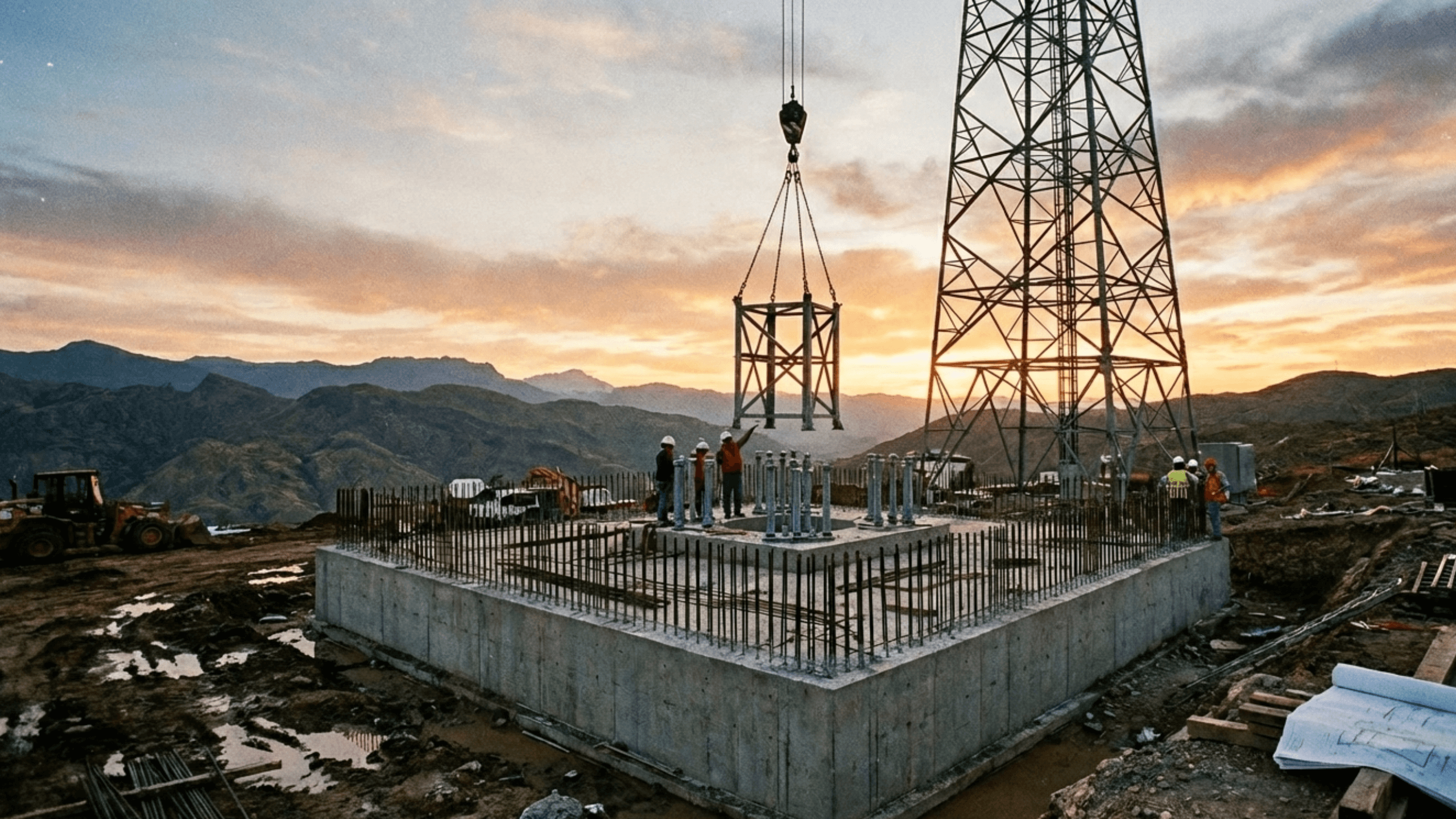 Dimensionar Fundação de Torre de Telecomunicações